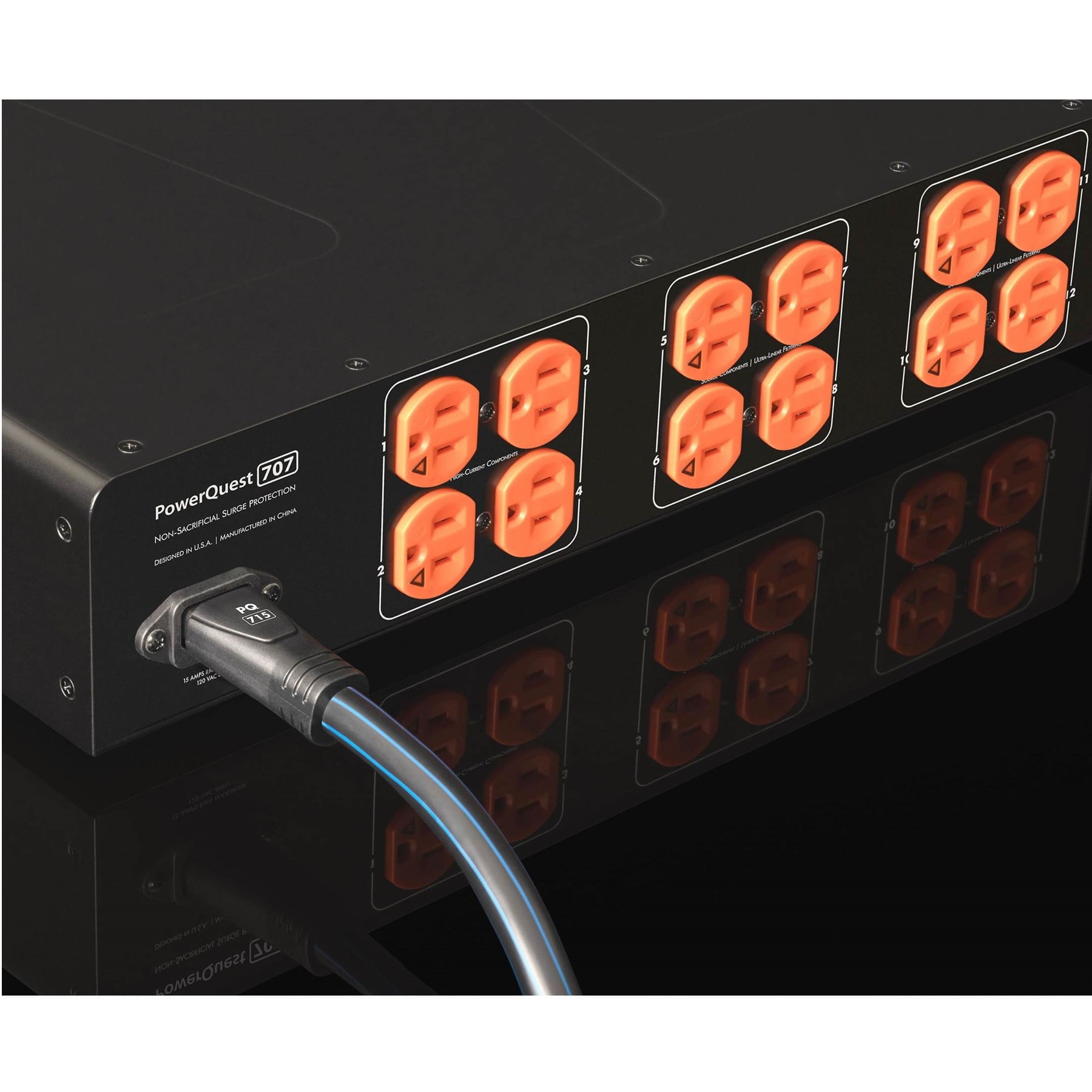 AudioQuest PowerQuest 707 Power Line Conditioner and Surge Protector With Power Cord | Best AudioQuest PowerQuest 707 Power Line Conditioner and Surge Protector With Power Cord | AudioQuest PowerQuest 707 Power Line Conditioner and Surge Protector With Power Cord Reviews | Audiolab Home Audio