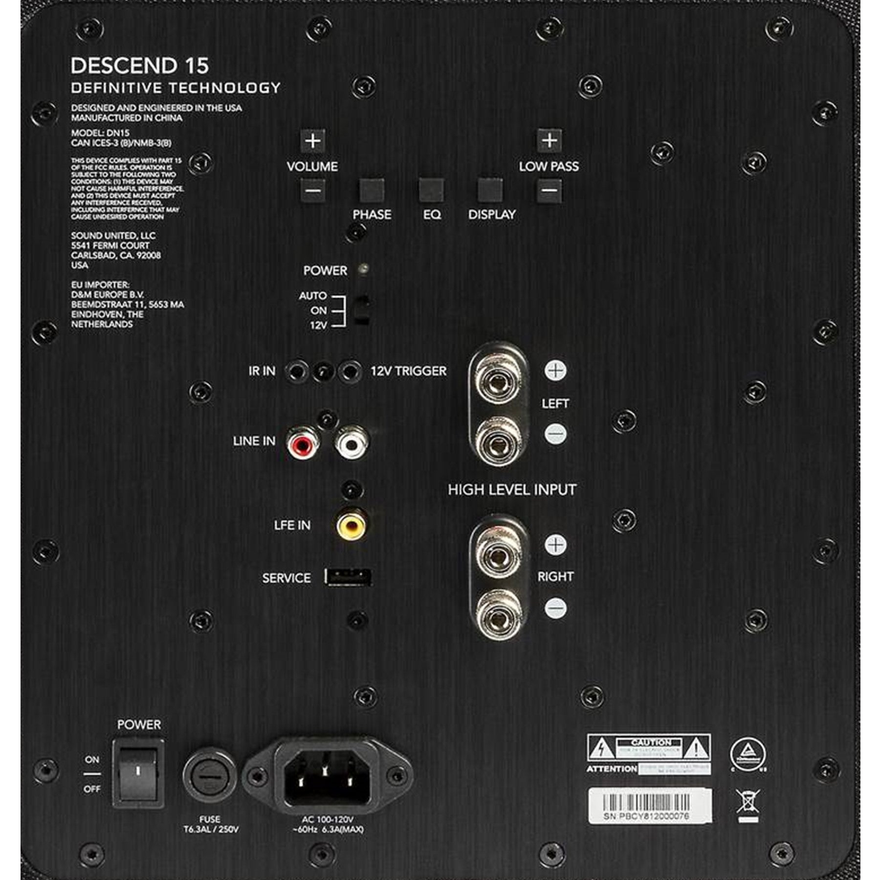 Definitive Technology Descend Series DN15 15” Subwoofer | Best Definitive Technology Descend Series DN15 15” Subwoofer | Definitive Technology Descend Series DN15 15” Subwoofer Reviews | Audiolab Home Audio