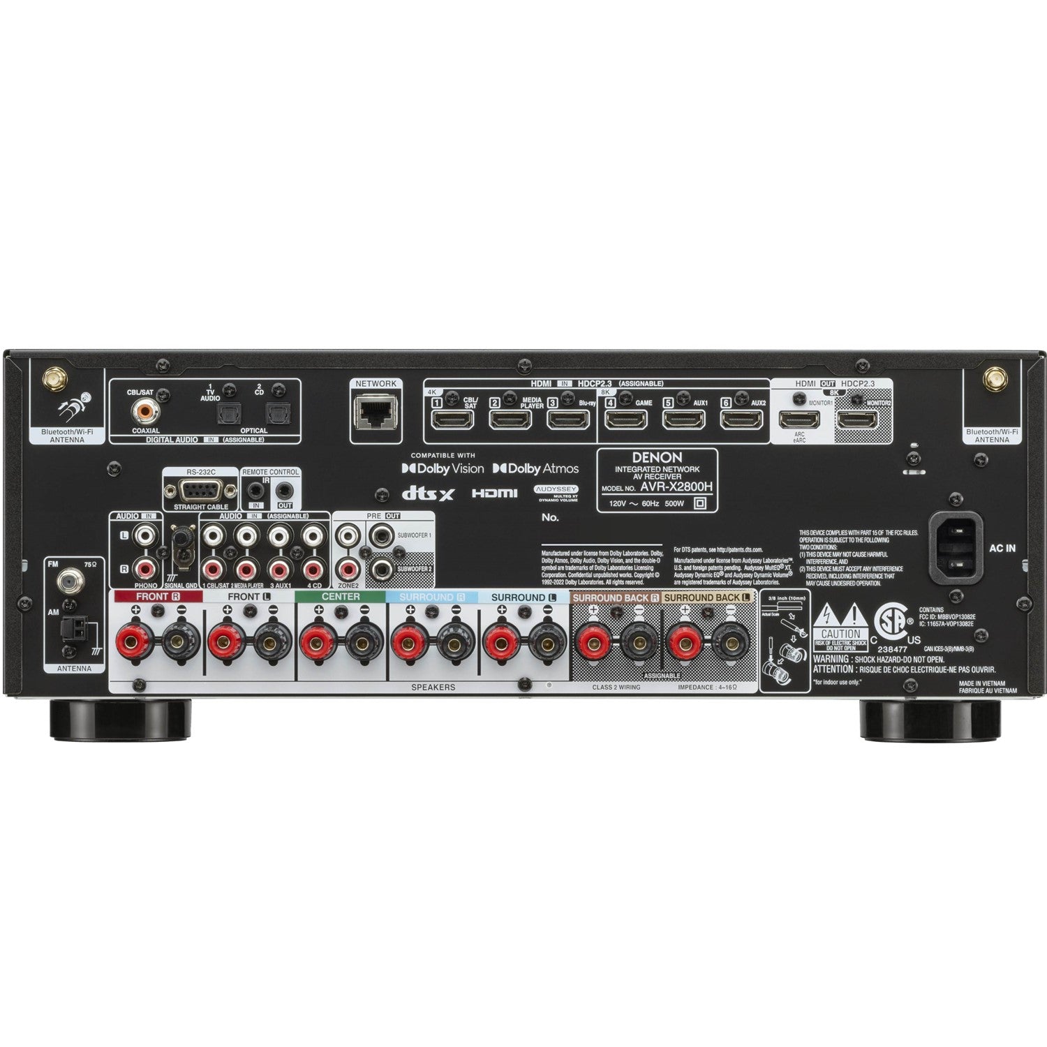 Denon AVR-X2800H 7.2 Ch. 8K AV Receiver | Best Denon AVR-X2800H 7.2 Ch. 8K AV Receiver | Denon AVR-X2800H 7.2 Ch. 8K AV Receiver Reviews | Audiolab Home Audio