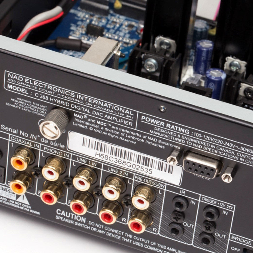 NAD C 368 Integrated Amplifier (optional) MDC BluOS-2i Module | Best NAD C 368 Integrated Amplifier (optional) MDC BluOS-2i Module | NAD C 368 Integrated Amplifier (optional) MDC BluOS-2i Module Reviews | Audiolab Home Audio