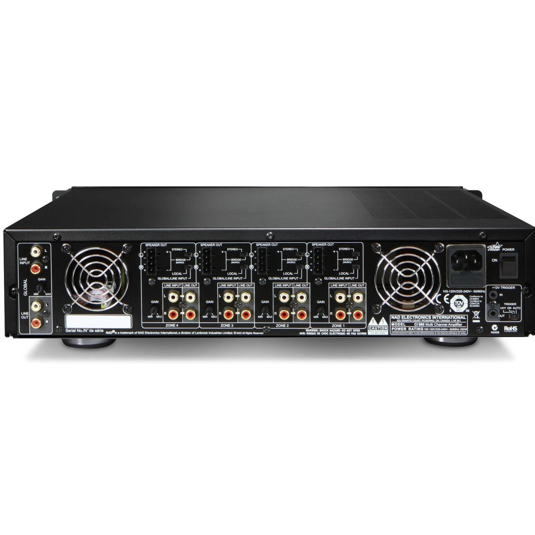 NAD CI 980 Class AB 8-Channel Power Amplifier | Best NAD CI 980 Class AB 8-Channel Power Amplifier | NAD CI 980 Class AB 8-Channel Power Amplifier Reviews | Audiolab Home Audio