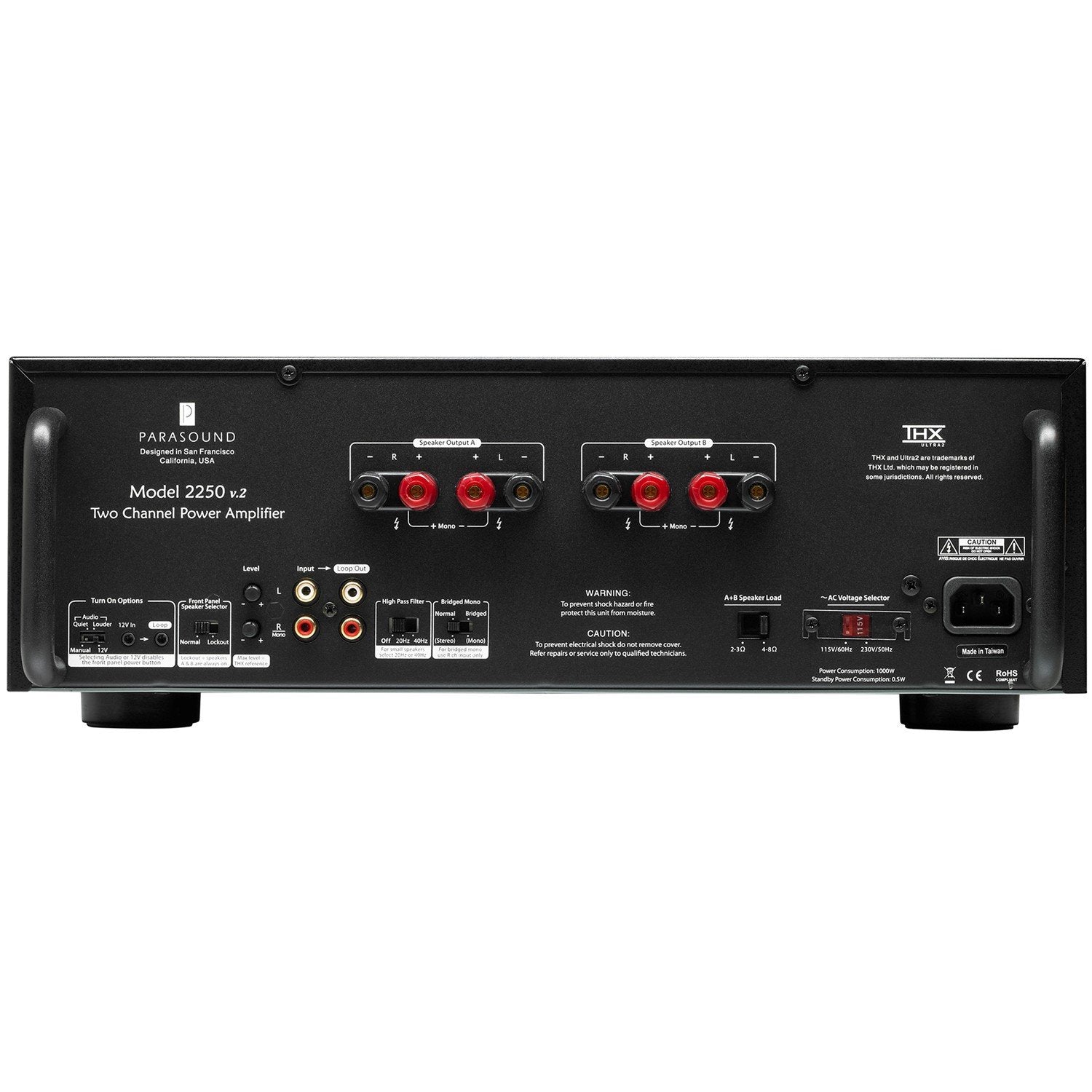 Parasound 2250 v.2 Stereo Power Amplifier | Best Parasound 2250 v.2 Stereo Power Amplifier | Parasound 2250 v.2 Stereo Power Amplifier Reviews | Audiolab Home Audio