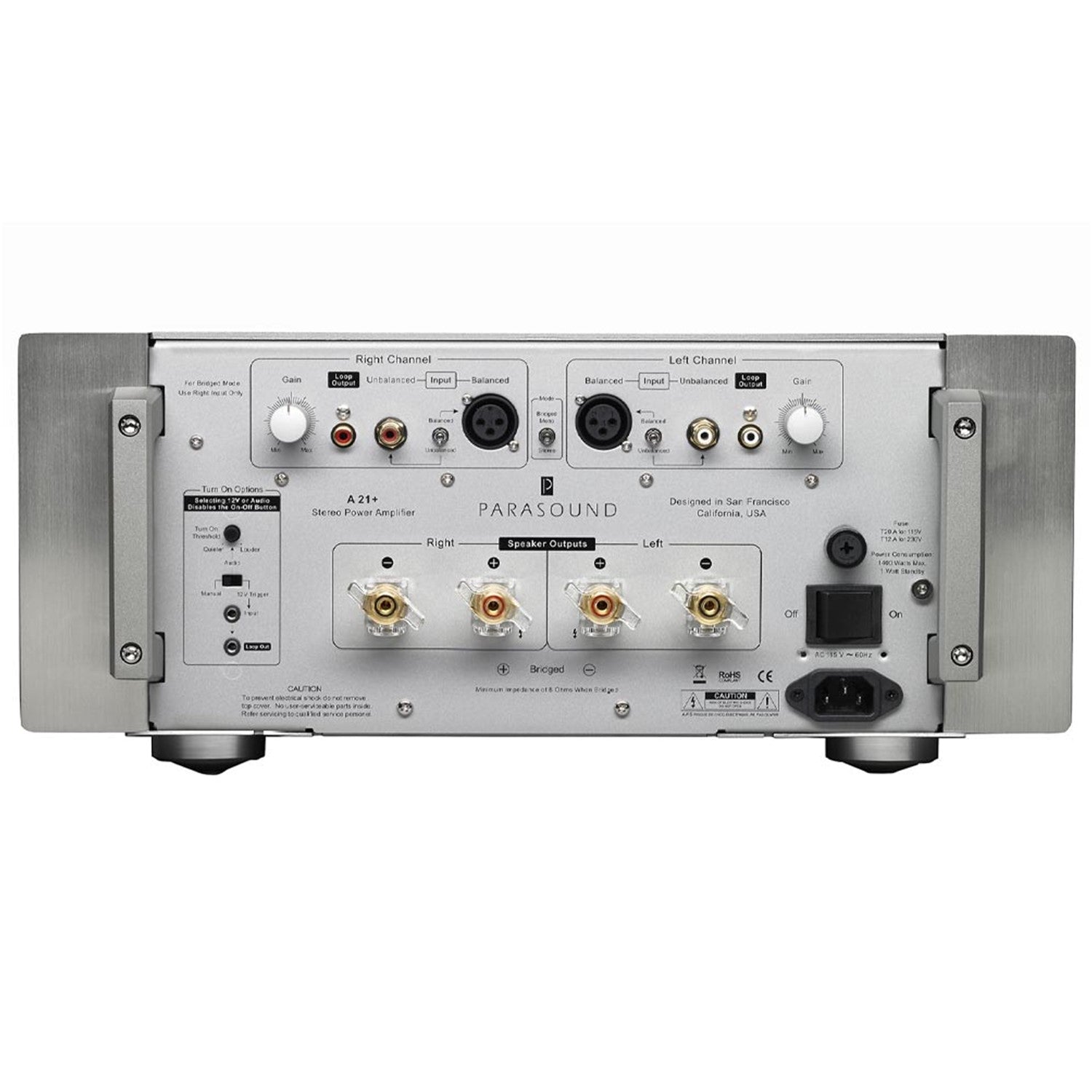 Parasound Halo A 21+ Stereo Power Amplifier | Best Parasound Halo A 21+ Stereo Power Amplifier | Parasound Halo A 21+ Stereo Power Amplifier Reviews | Audiolab Home Audio