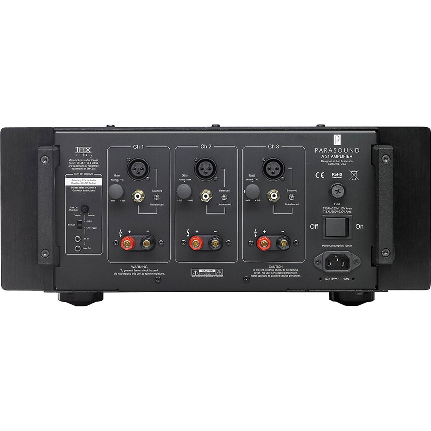 Parasound A31 Three Channel Power Amplifier | Best Parasound A31 Three Channel Power Amplifier | Parasound A31 Three Channel Power Amplifier Reviews | Audiolab Home Audio