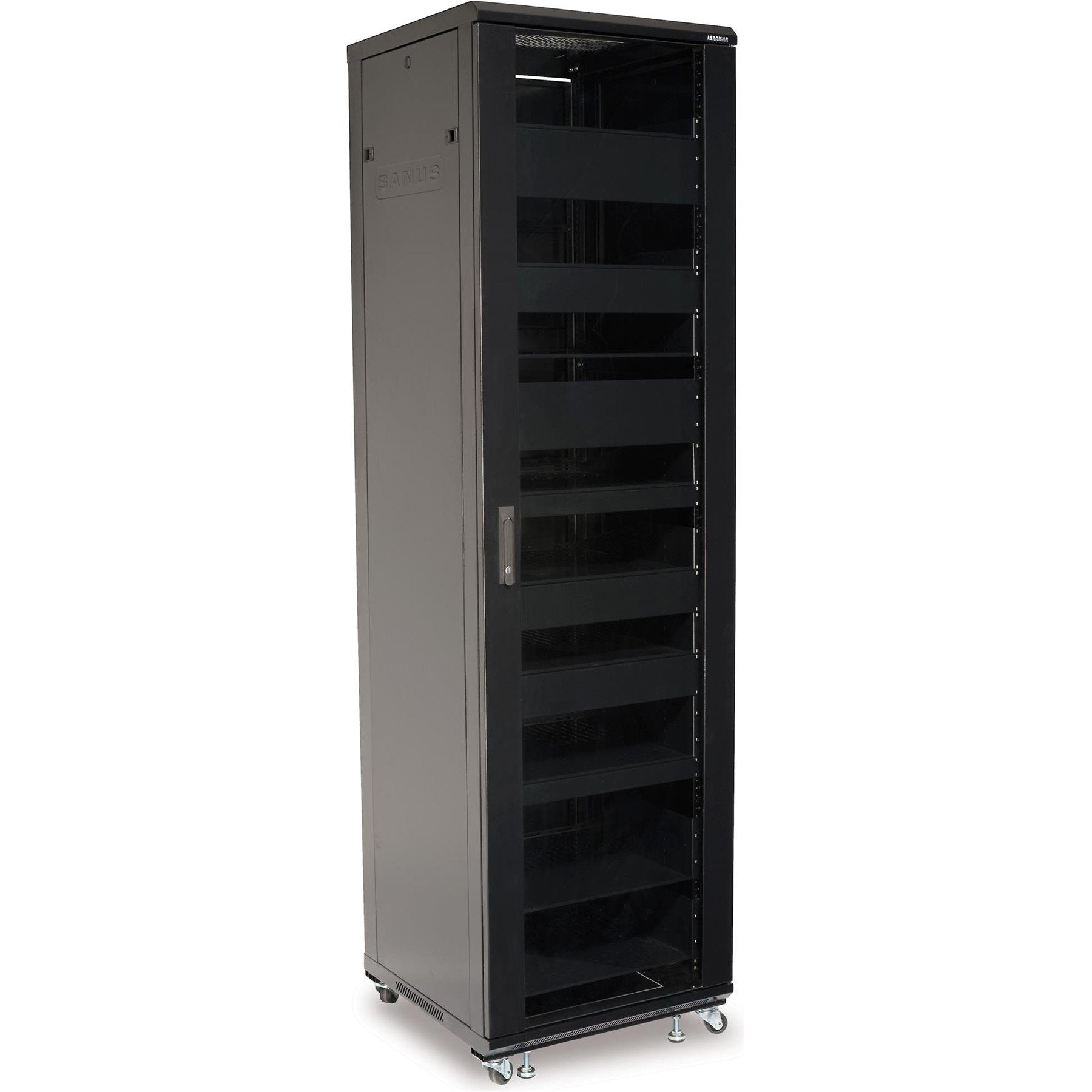 Sanus CFR2144 85" Tall Steel Pre-assembled Component Rack with Heavy-duty Casters | Best Sanus CFR2144 85" Tall Steel Pre-assembled Component Rack with Heavy-duty Casters | Sanus CFR2144 85" Tall Steel Pre-assembled Component Rack with Heavy-duty Casters Reviews | Audiolab Home Audio