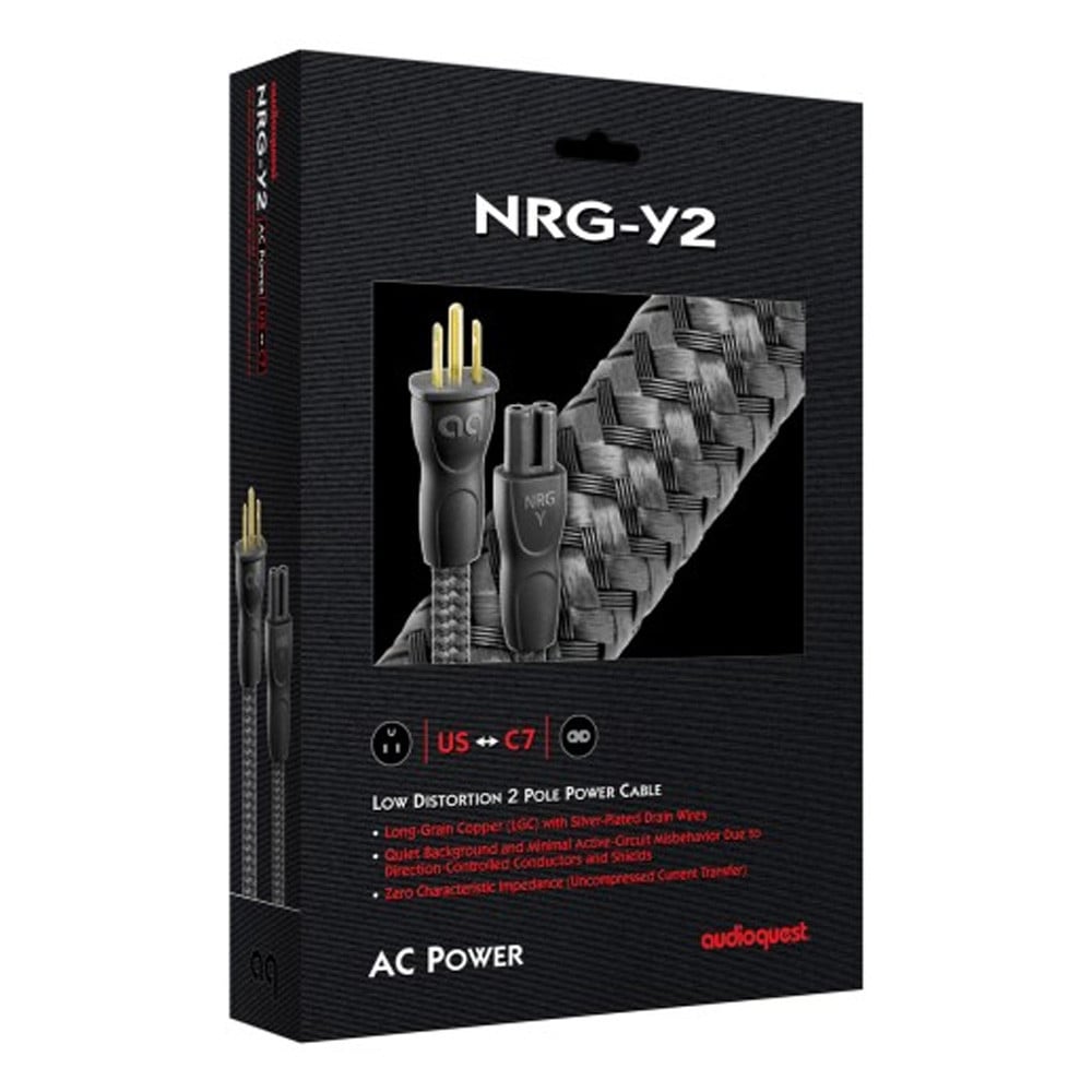 Audioquest NRG-Y2 Power Cord US Low-Distortion 2-Pole | Best Audioquest NRG-Y2 Power Cord US Low-Distortion 2-Pole | Audioquest NRG-Y2 Power Cord US Low-Distortion 2-Pole Reviews | Audiolab Home Audio