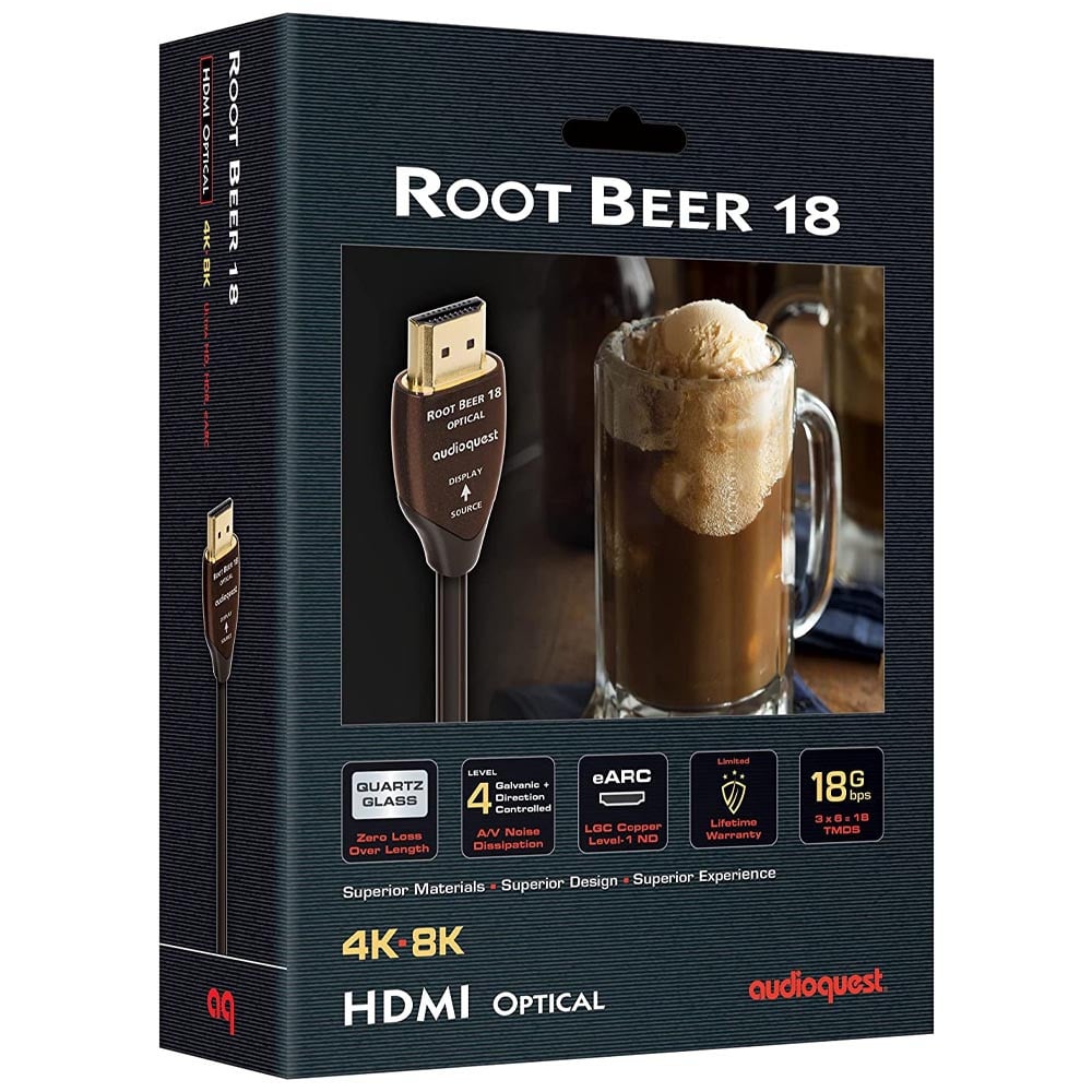 AudioQuest Root Beer 18 Optical HDMI A/V Long-Length Cable 18Gbps 4K-8K | Best AudioQuest Root Beer 18 Optical HDMI A/V Long-Length Cable 18Gbps 4K-8K | AudioQuest Root Beer 18 Optical HDMI A/V Long-Length Cable 18Gbps 4K-8K Reviews | Audiolab Home Audio