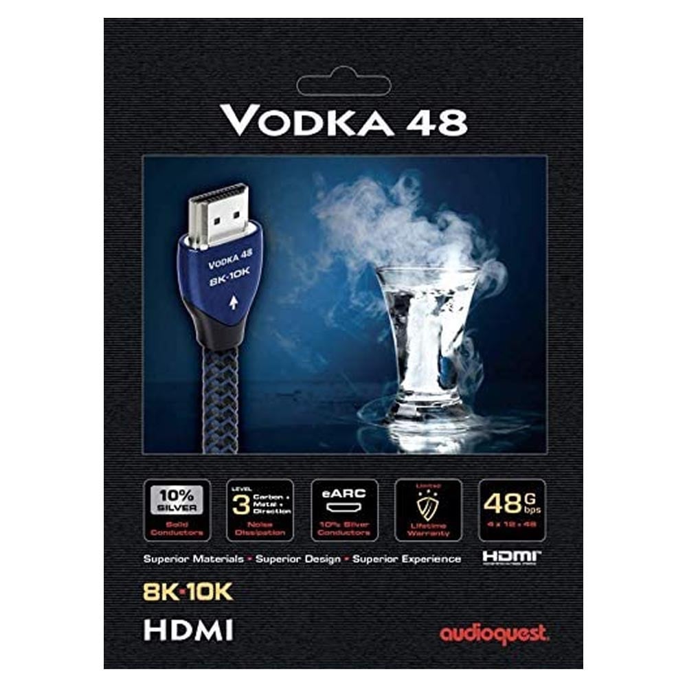 AudioQuest Vodka 48 8K-10K 48Gbps HDMI Cable | Best AudioQuest Vodka 48 8K-10K 48Gbps HDMI Cable | AudioQuest Vodka 48 8K-10K 48Gbps HDMI Cable Reviews | Audiolab Home Audio