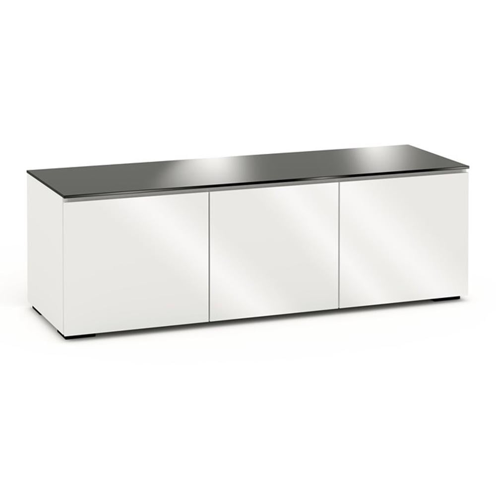 Salamander Miami 237 Triple-Width AV Cabinet in Gloss White / Black Glass | Best Salamander Miami 237 Triple-Width AV Cabinet in Gloss White / Black Glass | Salamander Miami 237 Triple-Width AV Cabinet in Gloss White / Black Glass Reviews | Audiolab Home Audio