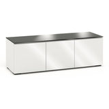 Salamander Miami 237 Triple-Width AV Cabinet in Gloss White / Black Glass | Best Salamander Miami 237 Triple-Width AV Cabinet in Gloss White / Black Glass | Salamander Miami 237 Triple-Width AV Cabinet in Gloss White / Black Glass Reviews | Audiolab Home Audio