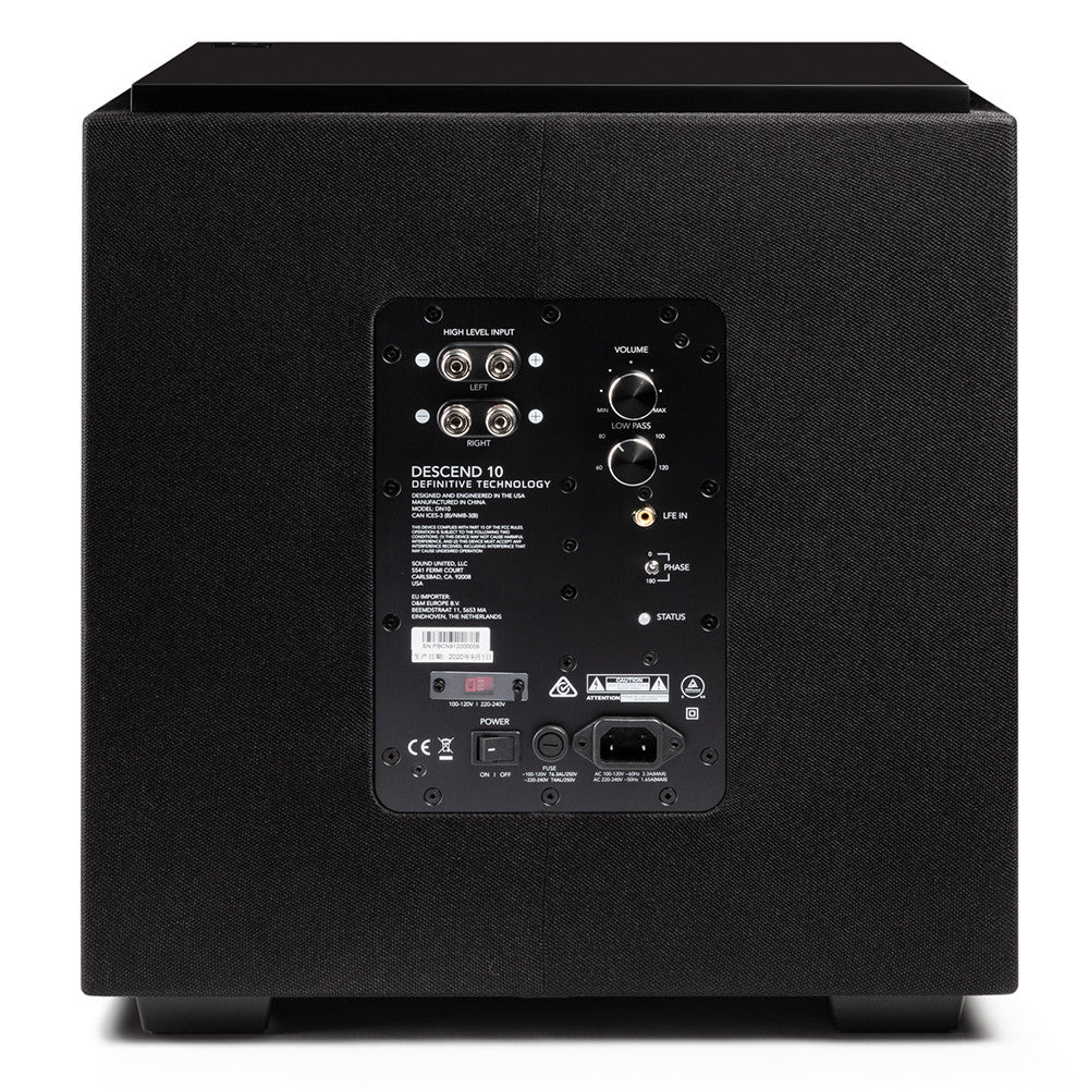 Definitive Technology Descend DN10 Subwoofer | Best Definitive Technology Descend DN10 Subwoofer | Definitive Technology Descend DN10 Subwoofer Reviews | Audiolab Home Audio