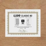 JBL L100 Classic 80 Special 80th Anniversary Edition Loudspeaker (Pair) - Audiolab