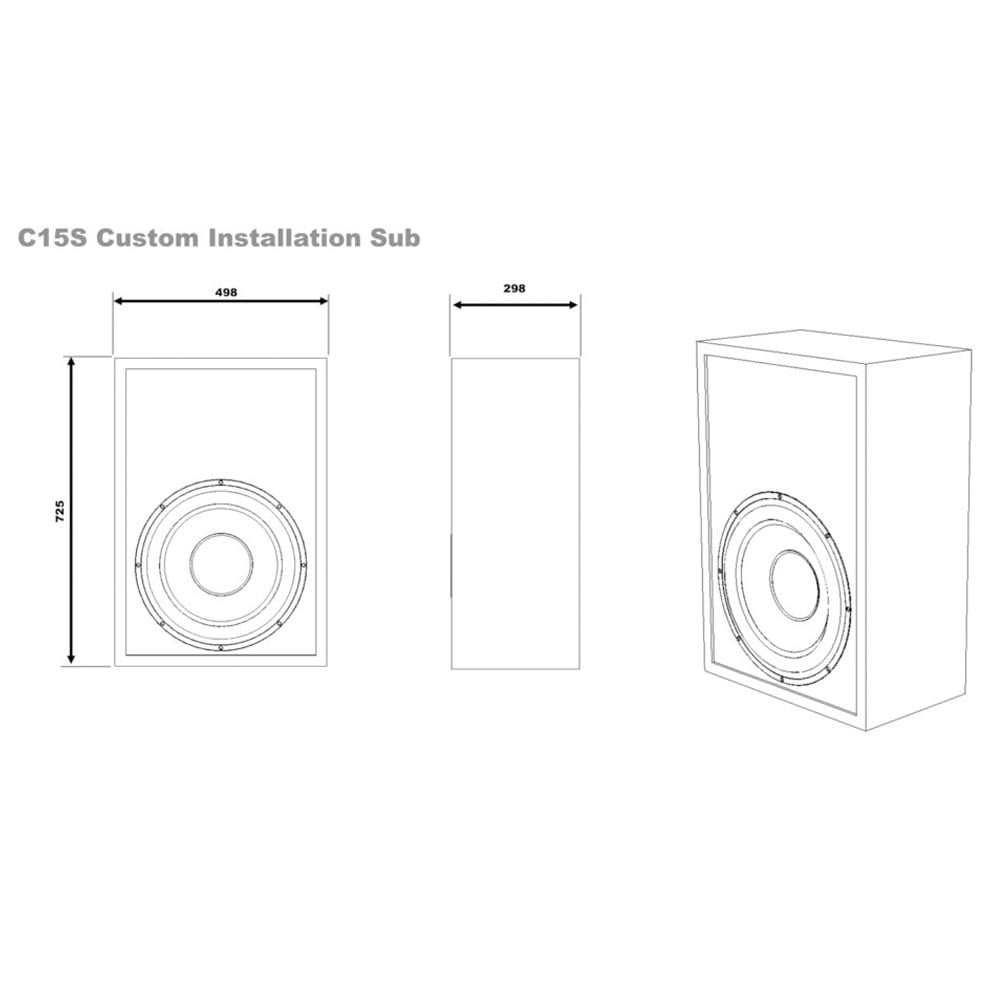 M&K C15S Custom Installation Subwoofer with / VA500 Blue Edition Amplifier | Best M&K C15S Custom Installation Subwoofer with / VA500 Blue Edition Amplifier | M&K C15S Custom Installation Subwoofer with / VA500 Blue Edition Amplifier Reviews | Audiolab Home Audio