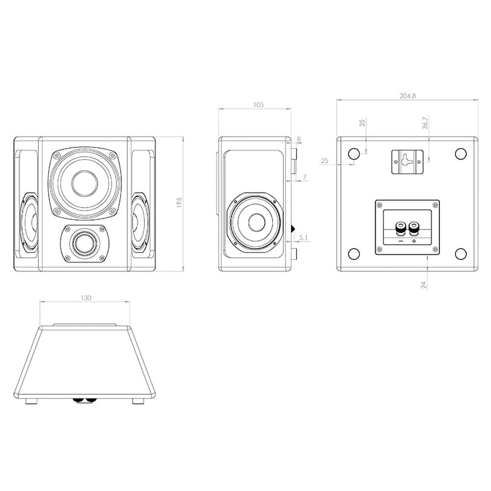 M&K M40T On-Wall Speaker (Pair) | Best M&K M40T On-Wall Speaker (Pair) | M&K M40T On-Wall Speaker (Pair) Reviews | Audiolab Home Audio