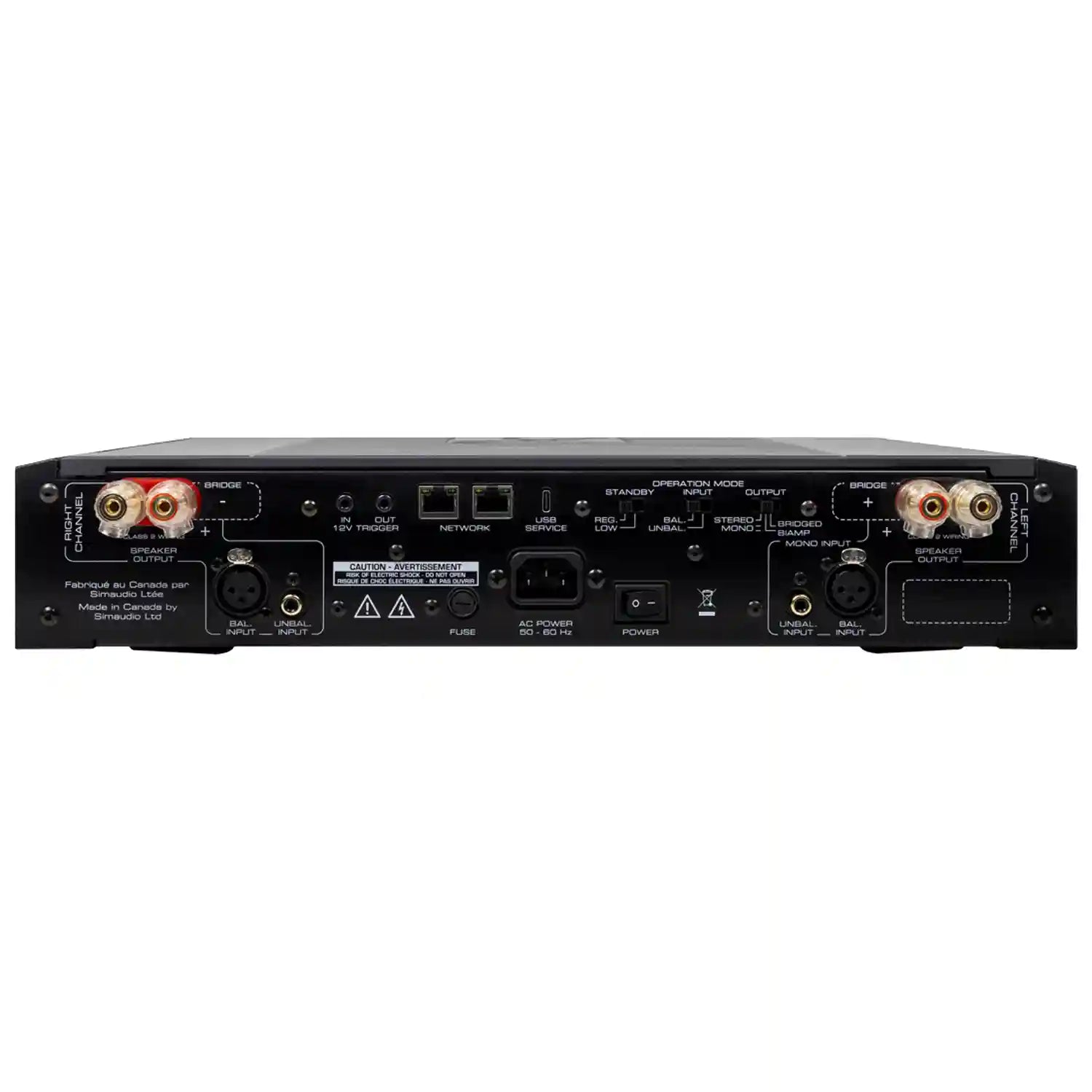 Moon 461 Power Amplifier in Silver Rear View - Audiolab