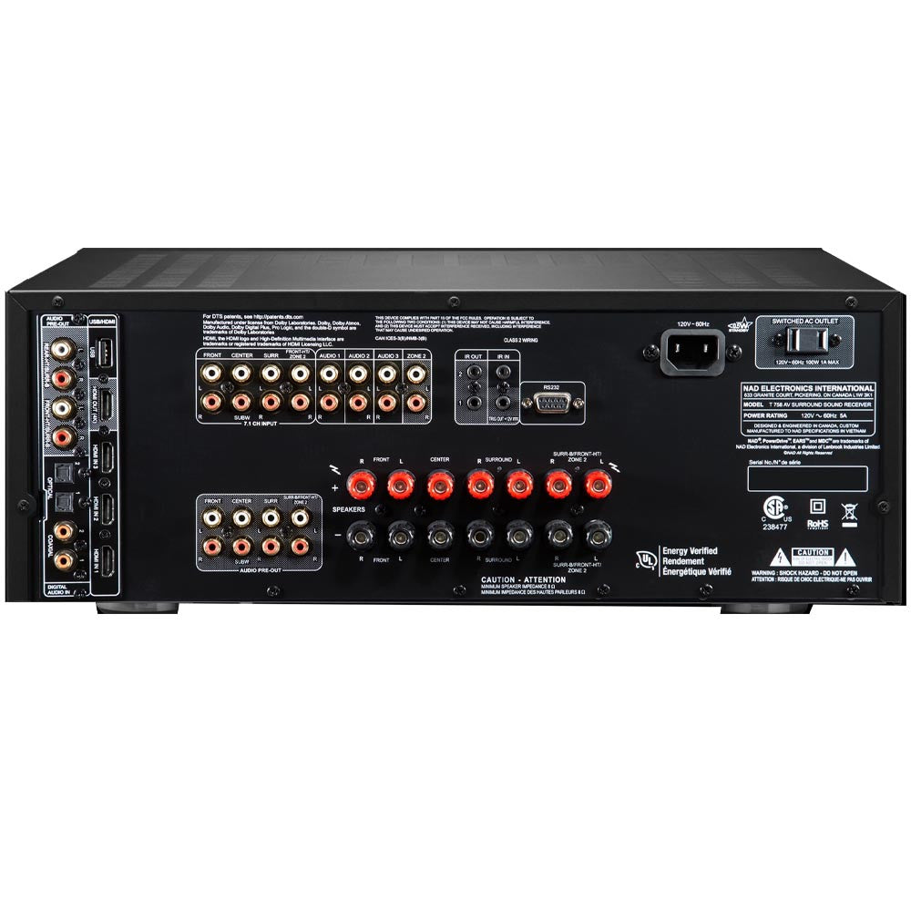 NAD T 758 V3i AV Surround Sound Receiver | Best NAD T 758 V3i AV Surround Sound Receiver | NAD T 758 V3i AV Surround Sound Receiver Reviews | Audiolab Home Audio