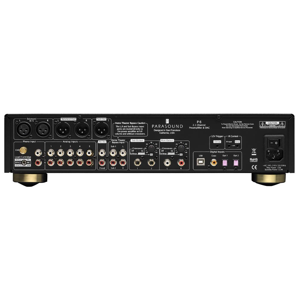 Parasound P6 HALO 2.1 Channel Pre-amplifier with Built-in DAC | Best Parasound P6 HALO 2.1 Channel Pre-amplifier with Built-in DAC | Parasound P6 HALO 2.1 Channel Pre-amplifier with Built-in DAC Reviews | Audiolab Home Audio