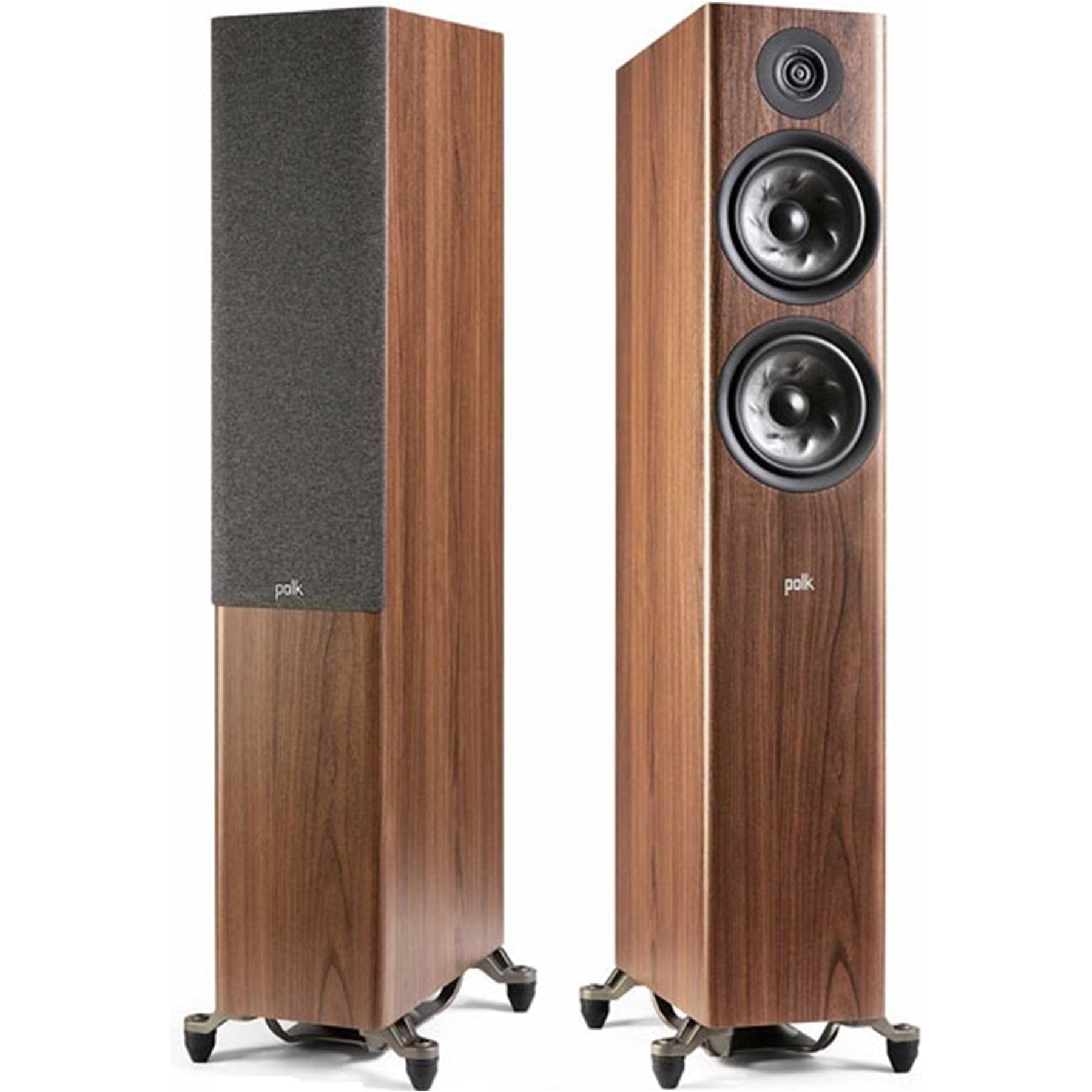 Polk Reserve R600 Floor-standing Speaker Pair in Walnut (Open Box Like New) - Audiolab