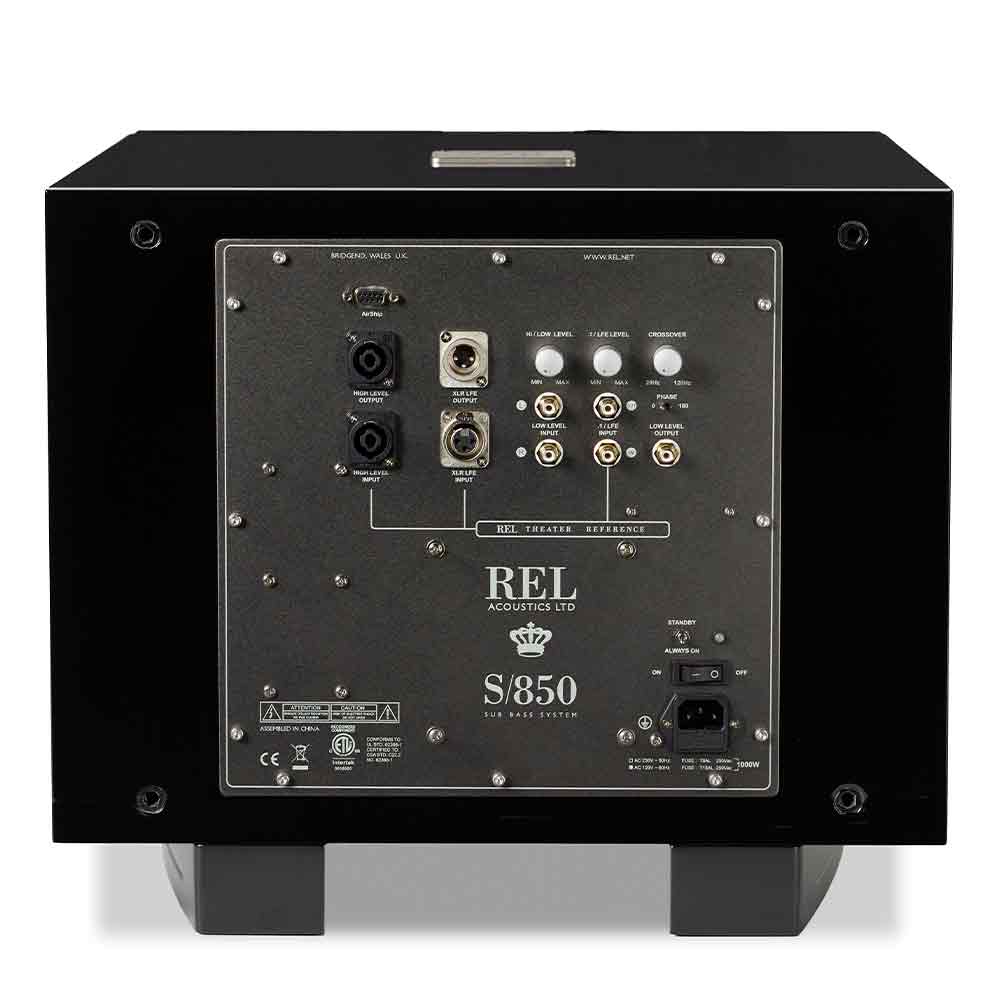 REL Acoustics S/850 Subwoofer in Piano Black | Best REL Acoustics S/850 Subwoofer in Piano Black | REL Acoustics S/850 Subwoofer in Piano Black Reviews | Audiolab Stereo & Video