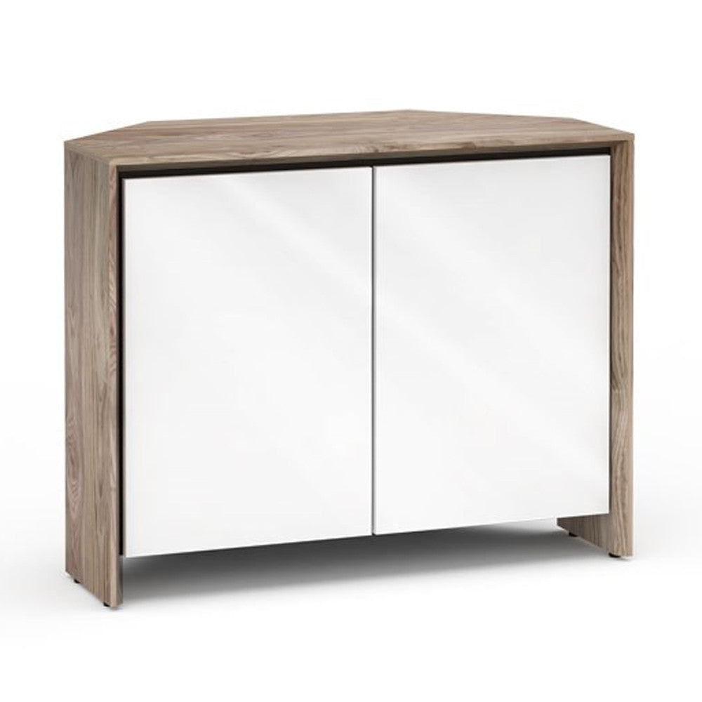 Salamander Designs Barcelona 323 Corner Double-Width AV Cabinet in Natural Walnut / Gloss White | Best Salamander Designs Barcelona 323 Corner Double-Width AV Cabinet in Natural Walnut / Gloss White | Salamander Designs Barcelona 323 Corner Double-Width AV Cabinet in Natural Walnut / Gloss White Reviews | Audiolab Home Audio
