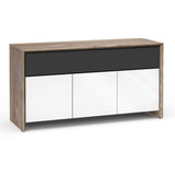 Salamander Designs Barcelona 339 Triple-Width AV Cabinet in Natural Walnut / Gloss White | Best Salamander Designs Barcelona 339 Triple-Width AV Cabinet in Natural Walnut / Gloss White | Salamander Designs Barcelona 339 Triple-Width AV Cabinet in Natural Walnut / Gloss White Reviews | Audiolab Home Audio