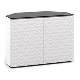Salamander Milan 323 Corner Double-Width AV Cabinet in White / Black Glass | Best Salamander Milan 323 Corner Double-Width AV Cabinet in White / Black Glass | Salamander Milan 323 Corner Double-Width AV Cabinet in White / Black Glass Reviews | Audiolab Home Audio