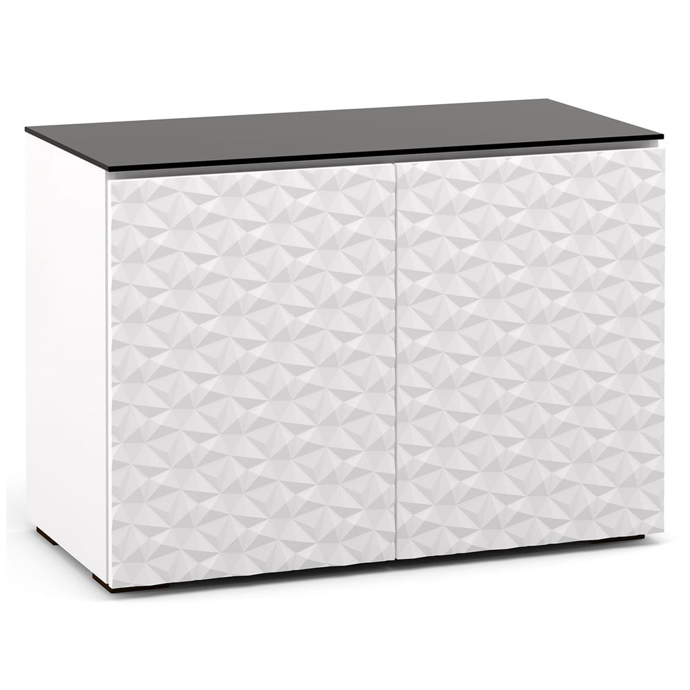 Salamander Milan 323 Double-Width AV Cabinet in White / Black Glass | Best Salamander Milan 323 Double-Width AV Cabinet in White / Black Glass | Salamander Milan 323 Double-Width AV Cabinet in White / Black Glass Reviews | Audiolab Home Audio