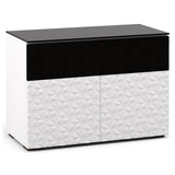 Salamander Milan 329 Double-Width AV Cabinet in White / Black Glass | Best Salamander Milan 329 Double-Width AV Cabinet in White / Black Glass | Salamander Milan 329 Double-Width AV Cabinet in White / Black Glass Reviews | Audiolab Home Audio