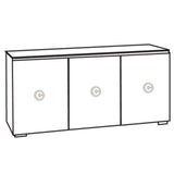 Salamander Milan 337 Triple-Width AV Cabinet in White / Black Glass | Best Salamander Milan 337 Triple-Width AV Cabinet in White / Black Glass | Salamander Milan 337 Triple-Width AV Cabinet in White / Black Glass Reviews | Audiolab Home Audio