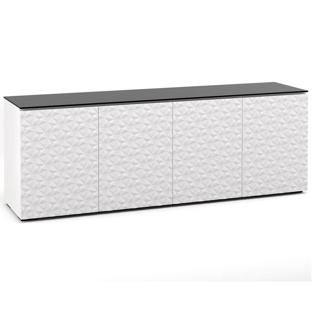 Salamander Milan 347 Quad-Width AV Cabinet in White / Black Glass | Best Salamander Milan 347 Quad-Width AV Cabinet in White / Black Glass | Salamander Milan 347 Quad-Width AV Cabinet in White / Black Glass Reviews | Audiolab Home Audio