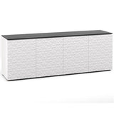 Salamander Milan 347 Quad-Width AV Cabinet in White / Black Glass | Best Salamander Milan 347 Quad-Width AV Cabinet in White / Black Glass | Salamander Milan 347 Quad-Width AV Cabinet in White / Black Glass Reviews | Audiolab Home Audio