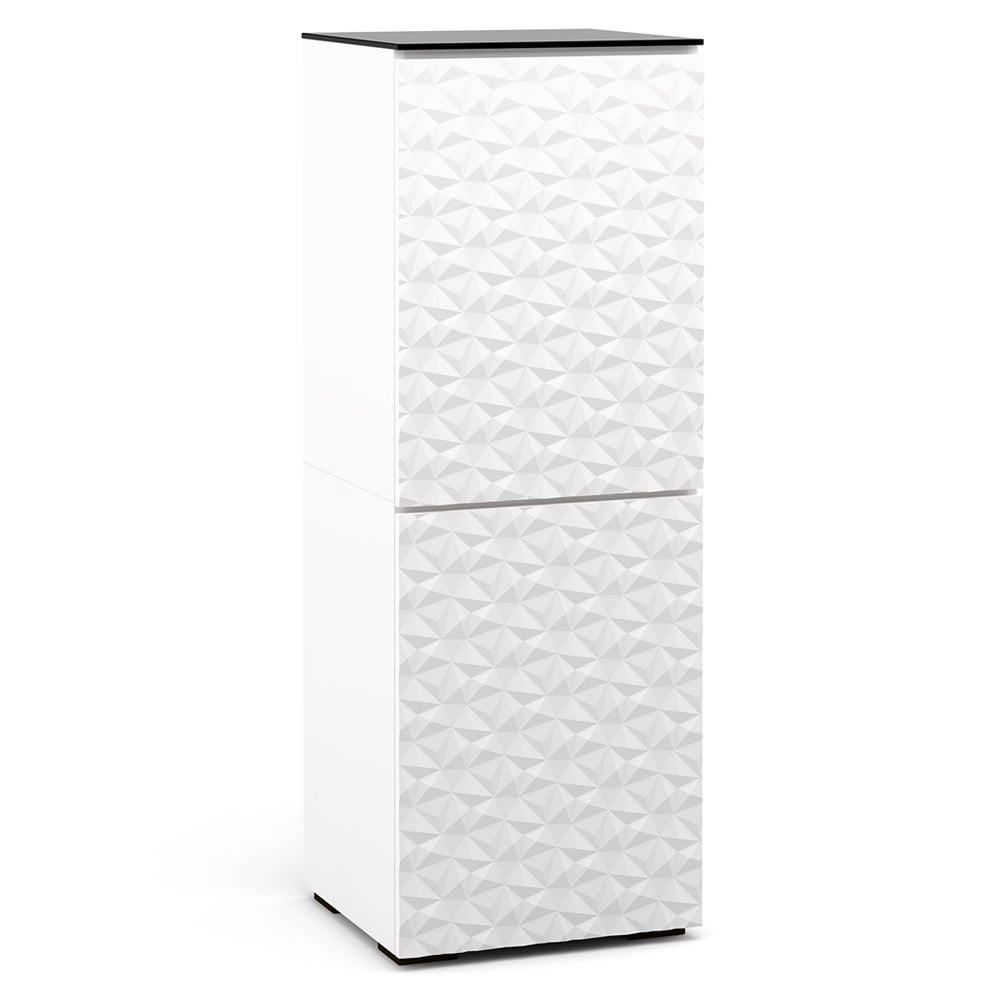 Salamander Milan 617 Single-Width AV Cabinet in White / Black Glass | Best Salamander Milan 617 Single-Width AV Cabinet in White / Black Glass | Salamander Milan 617 Single-Width AV Cabinet in White / Black Glass Reviews | Audiolab Home Audio