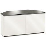 Salamander Miami 221 Corner Double-Width AV Cabinet in Gloss White / Black Glass | Best Salamander Miami 221 Corner Double-Width AV Cabinet in Gloss White / Black Glass | Salamander Miami 221 Corner Double-Width AV Cabinet in Gloss White / Black Glass Reviews | Audiolab Home Audio