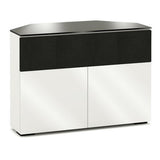 Salamander Designs Miami 329 Corner in Gloss White / Black Glass | Best Salamander Designs Miami 329 Corner in Gloss White / Black Glass | Salamander Designs Miami 329 Corner in Gloss White / Black Glass Reviews | Audiolab Home Audio