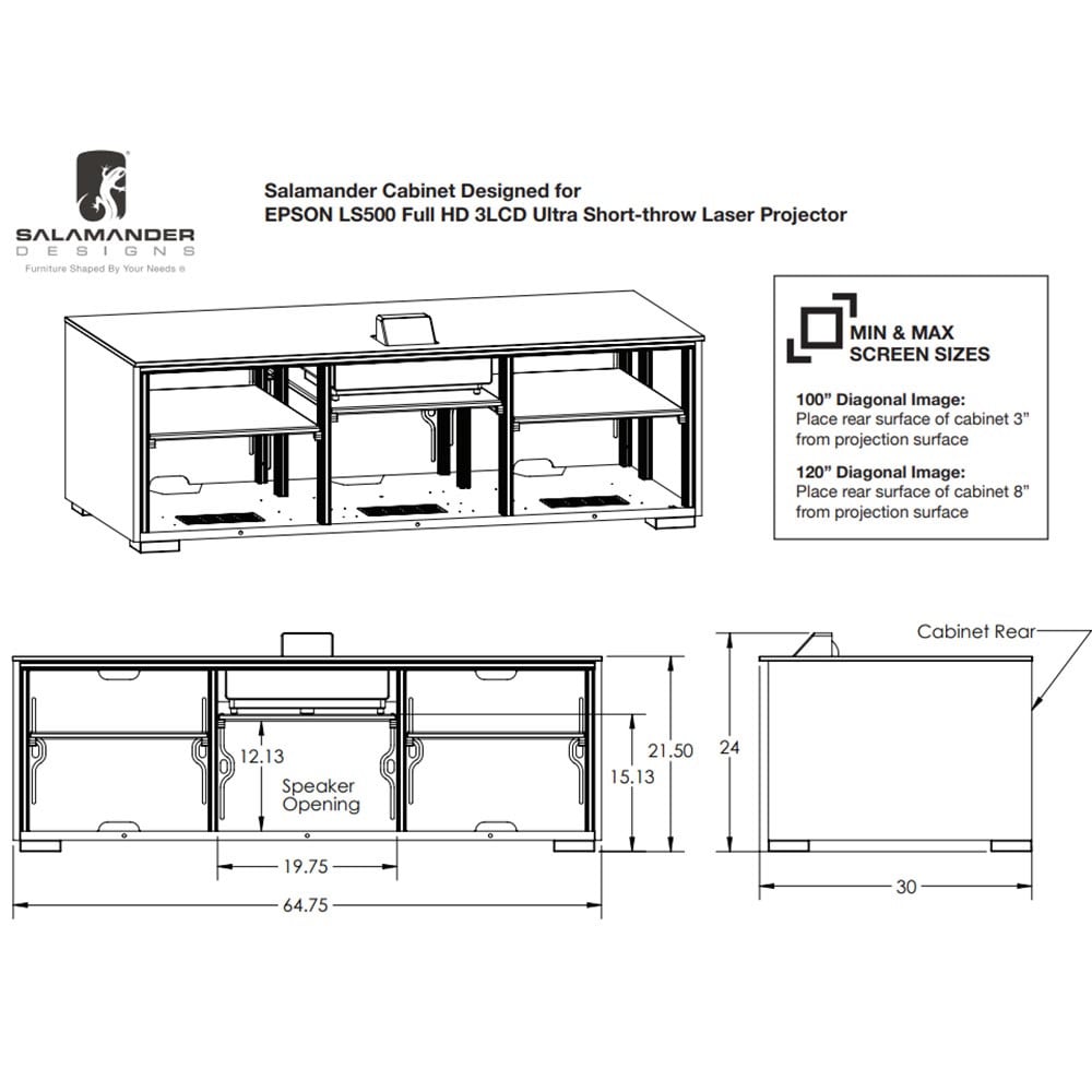 Salamander Designs US Projector Cabinet For Use With Epson LS500 Projector X3/EPS2/237S | Best Salamander Designs US Projector Cabinet For Use With Epson LS500 Projector X3/EPS2/237S | Salamander Designs US Projector Cabinet For Use With Epson LS500 Projector X3/EPS2/237S Reviews | Audiolab Home Audio