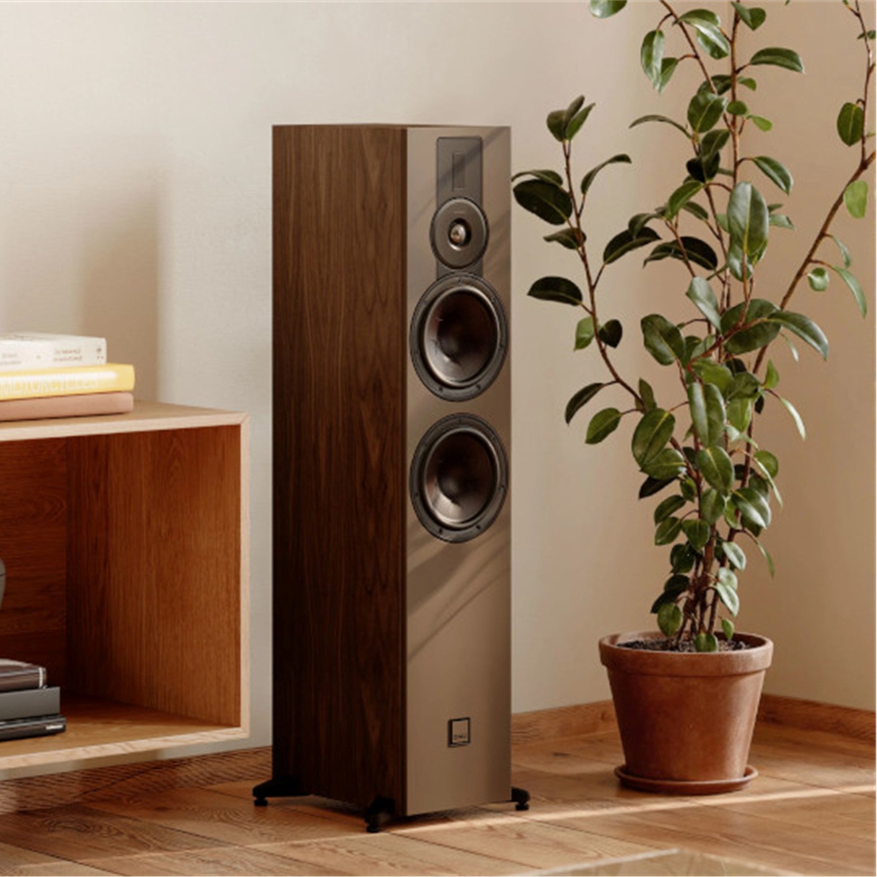 Dali Sonik 5 Floorstanding Loudspeaker in Walnut (Pair) Lifestyle - Audiolab