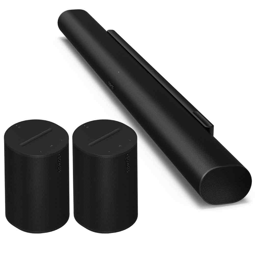 Sonos Bundle: Sonos Arc Ultra Premium Smart Soundbar With Pair of Era Speakers - Audiolab