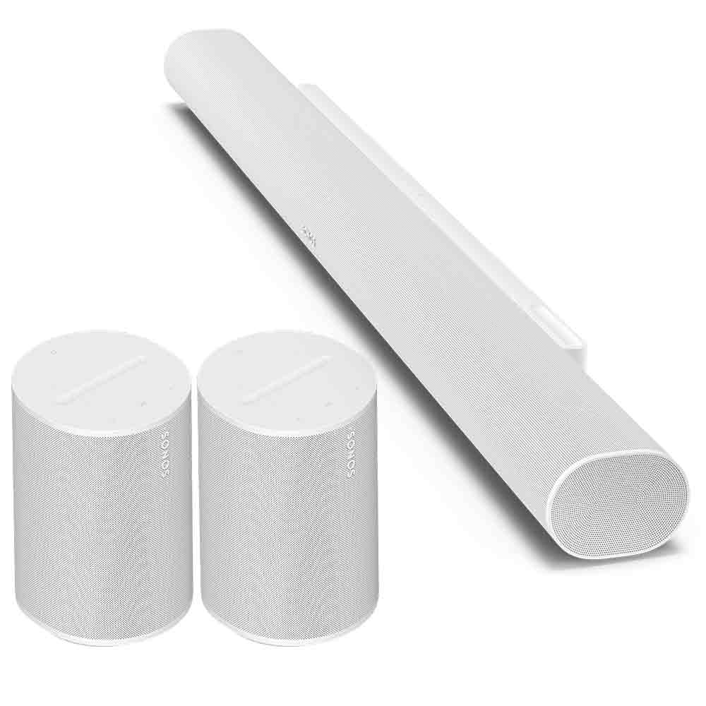 Sonos Bundle: Sonos Arc Ultra Premium Smart Soundbar With Pair of Era Speakers - Audiolab