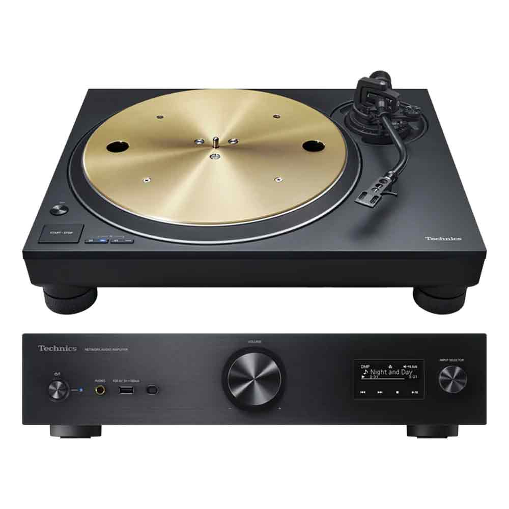 Technics Bundle: Technics SL-1300G New Generation Grand Class Turntable and Technics Network Audio Amplifier SU-GX70 - Audiolab