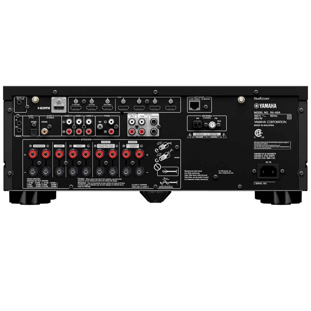 Yamaha RX-A2A AVENTAGE 7.2-Channel AV Receiver with 8K HDMI and MusicCast | Best Yamaha RX-A2A AVENTAGE 7.2-Channel AV Receiver with 8K HDMI and MusicCast | Yamaha RX-A2A AVENTAGE 7.2-Channel AV Receiver with 8K HDMI and MusicCast Reviews | Audiolab Home Audio
