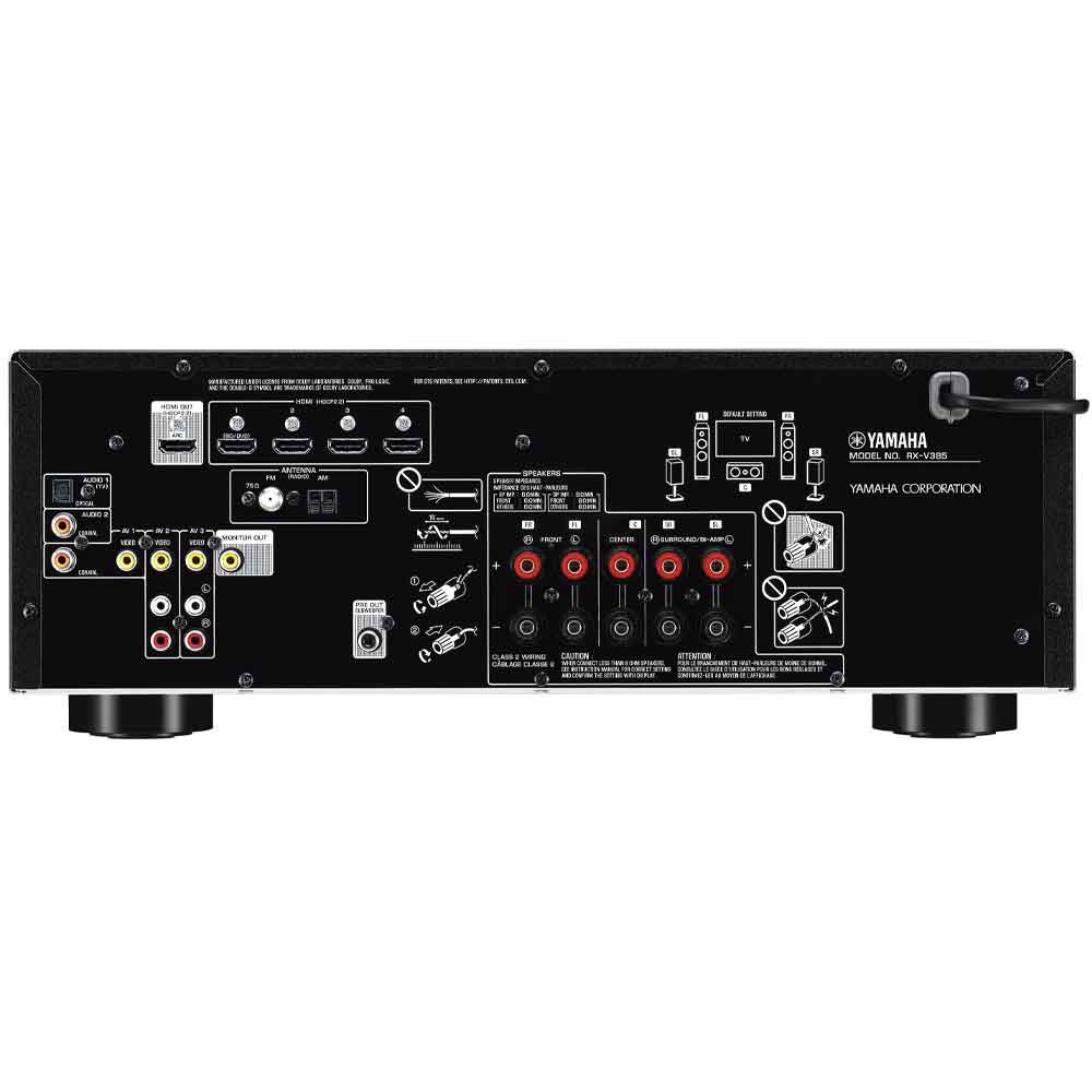 Yamaha RX-V385 5.1-Channel 4K AV Receiver | Best Yamaha RX-V385 5.1-Channel 4K AV Receiver | Yamaha RX-V385 5.1-Channel 4K AV Receiver Reviews | Audiolab Home Audio