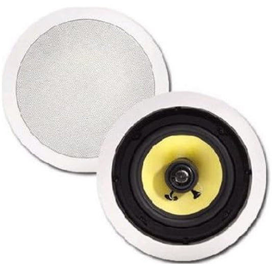 Pinnacle K6 6.5-Inch Round Coaxial 2-Way In-Ceiling Speakers with Kevlar Cone Driver