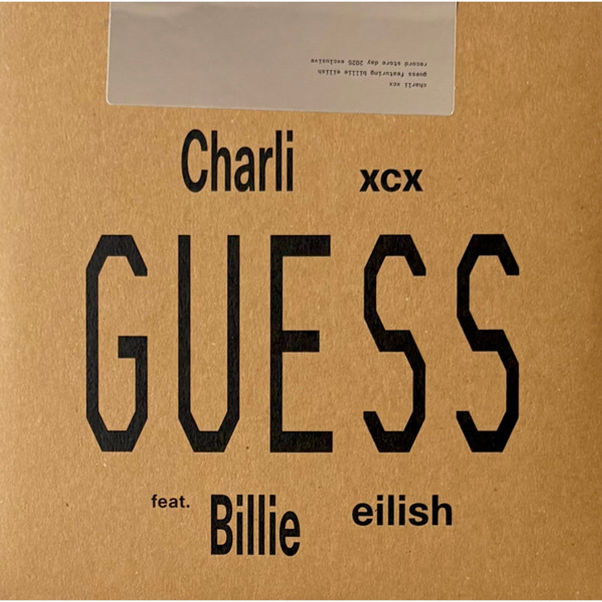 Guess - Charli XCX Feat. Billie Eilish 7 Inch Vinyl 45 RPM, Record Store Day, Single