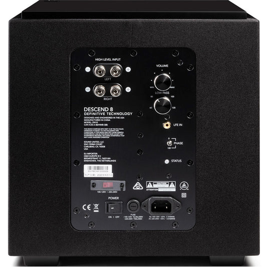 Definitive Technology Descend DN8 8" Powered Subwoofer | Best Definitive Technology Descend DN8 8" Powered Subwoofer | Definitive Technology Descend DN8 8" Powered Subwoofer Reviews | Audiolab Home Audio
