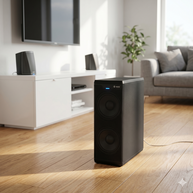 Heos Wireless Subwoofer for Campanian Heos Speakers Generated Image - Audiolab 