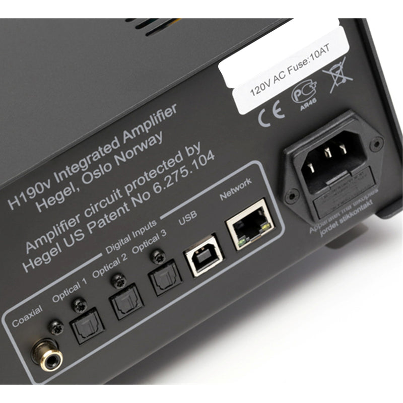 Hegel H190v Integrated Amplifier with Built-in DAC and Phono Stage - Audiolab