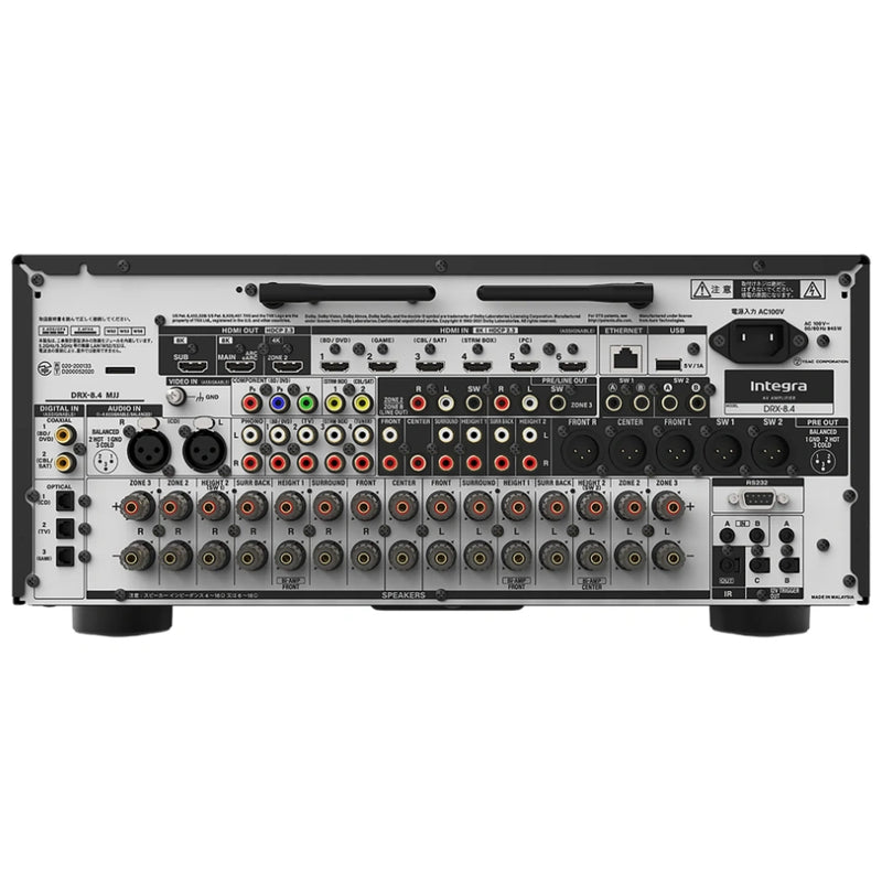 Integra DRX-8.4 11.4-Channel Network AV Receiver Rear Panel - Audiolab