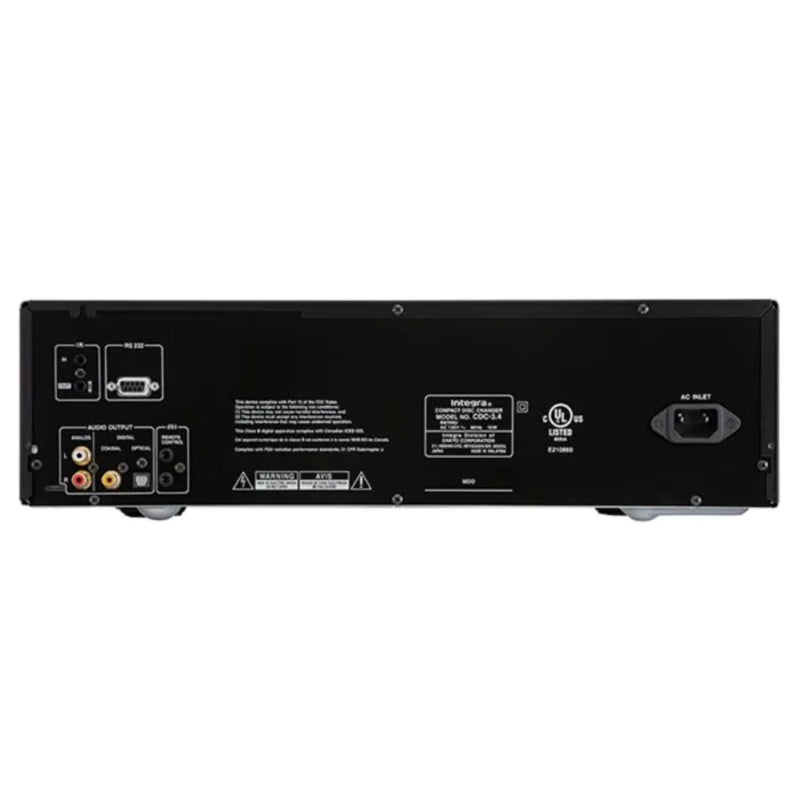 Integra CDC-3.4 6-Disc Audiophile CD Changer Rear Panel -  Audiolab