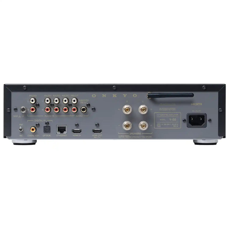 Onkyo Muse Y-50 Network Streamer and Integrated High Power Amplifier in Black Rear Panel - Audiolab