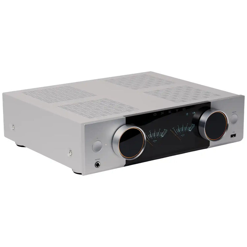 Onkyo Muse Y-50 Network Streamer and Integrated High Power Amplifier in Silver - Audiolab